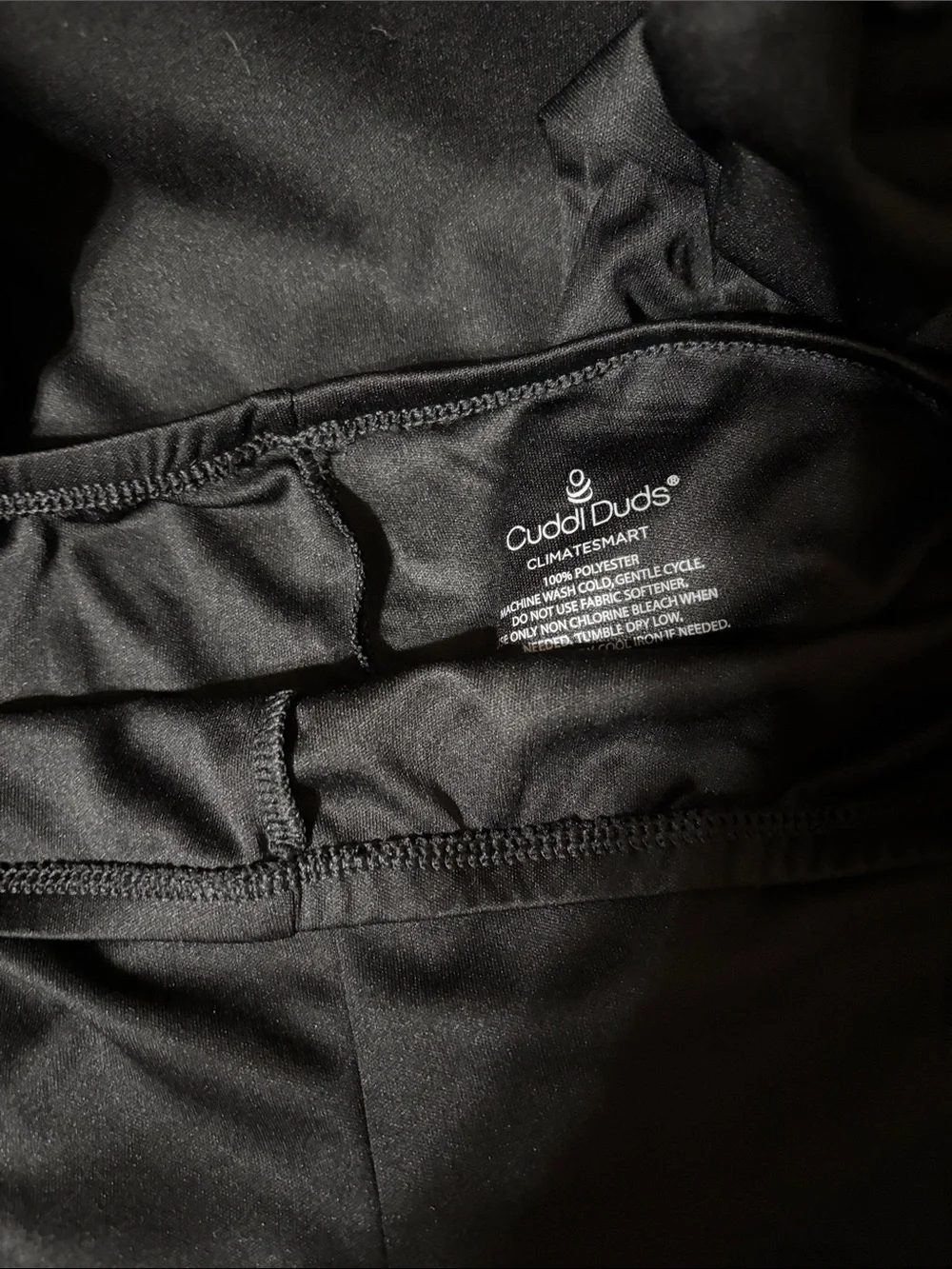 Cuddl Duds Black Long Sleeve Cozy Top & Bottoms